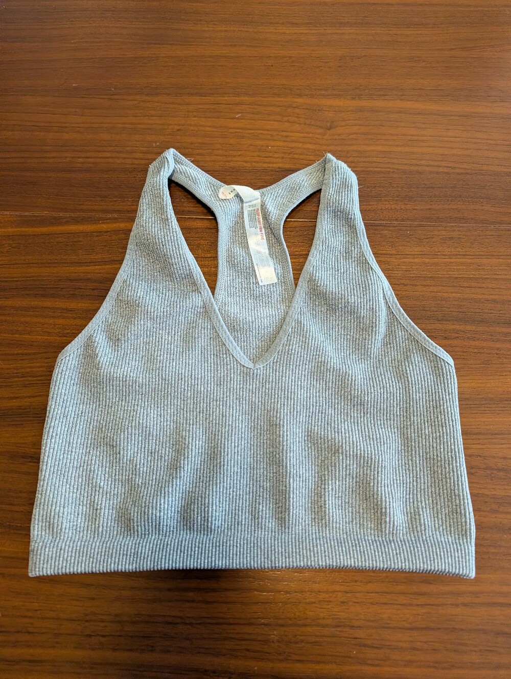Free People Movement Free Throw Crop Tank Gray Size Large Pre Owned